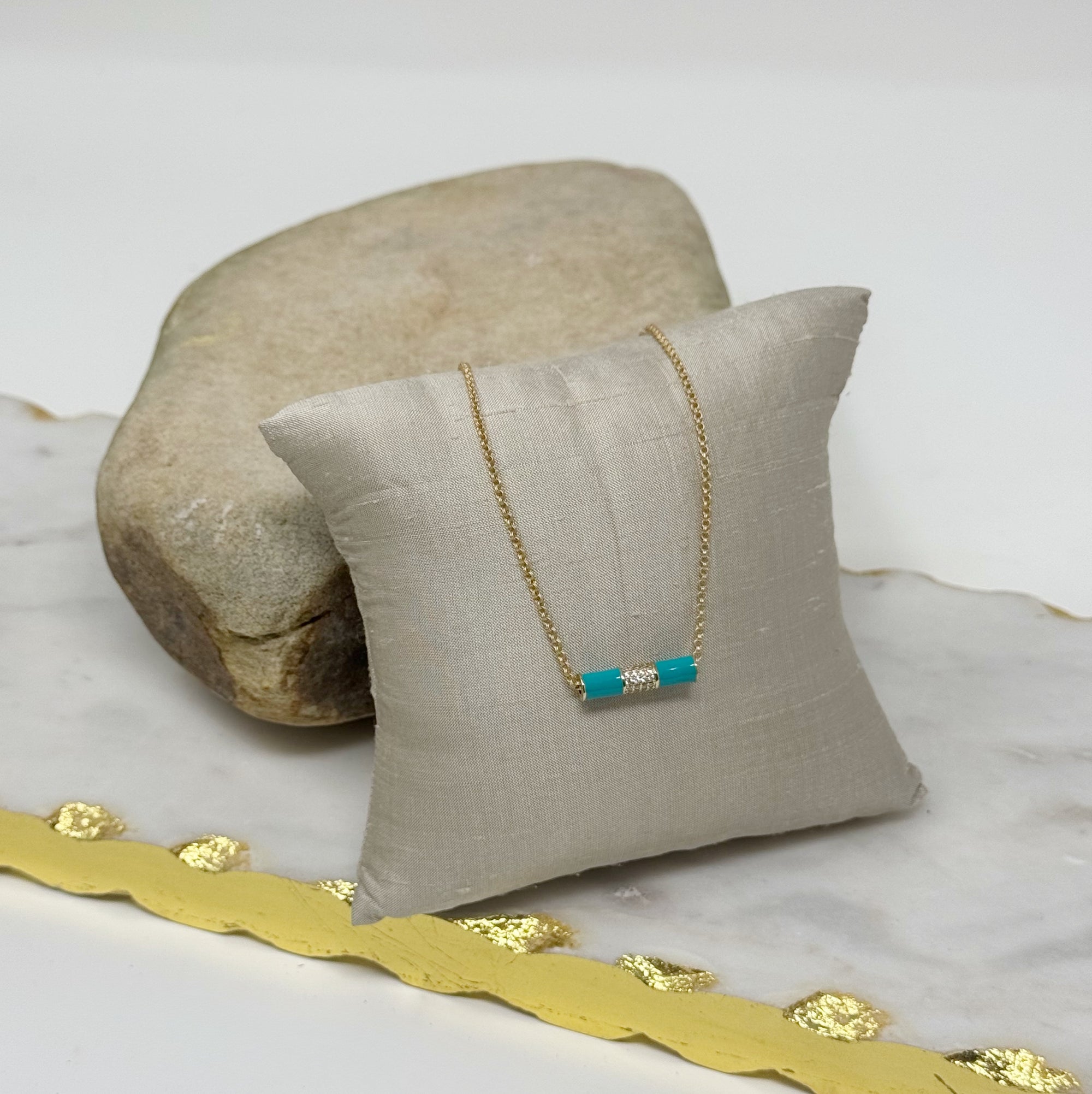 “Tyler” Necklace (Aqua)